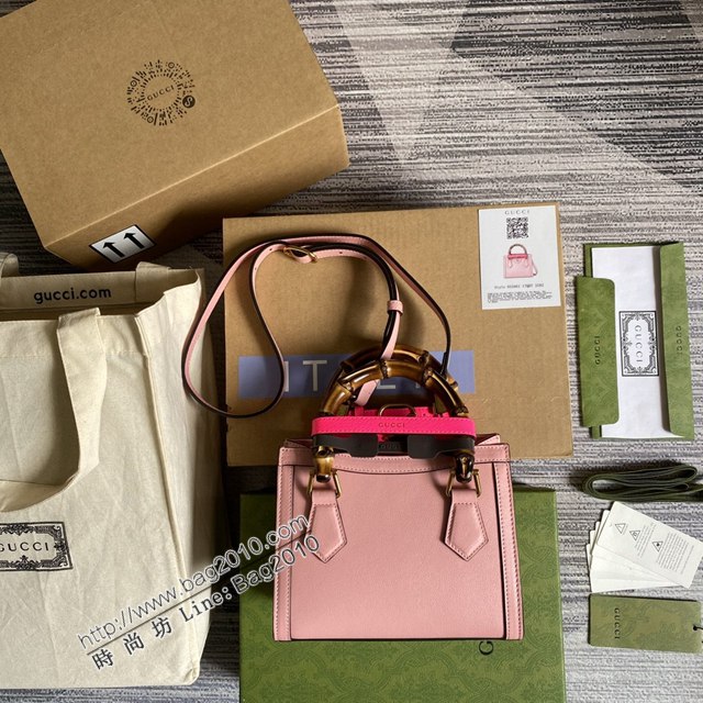 Gucci新款女包 古馳全皮手提肩背竹節包 Gucci迷你托特包 655661  ydg3313